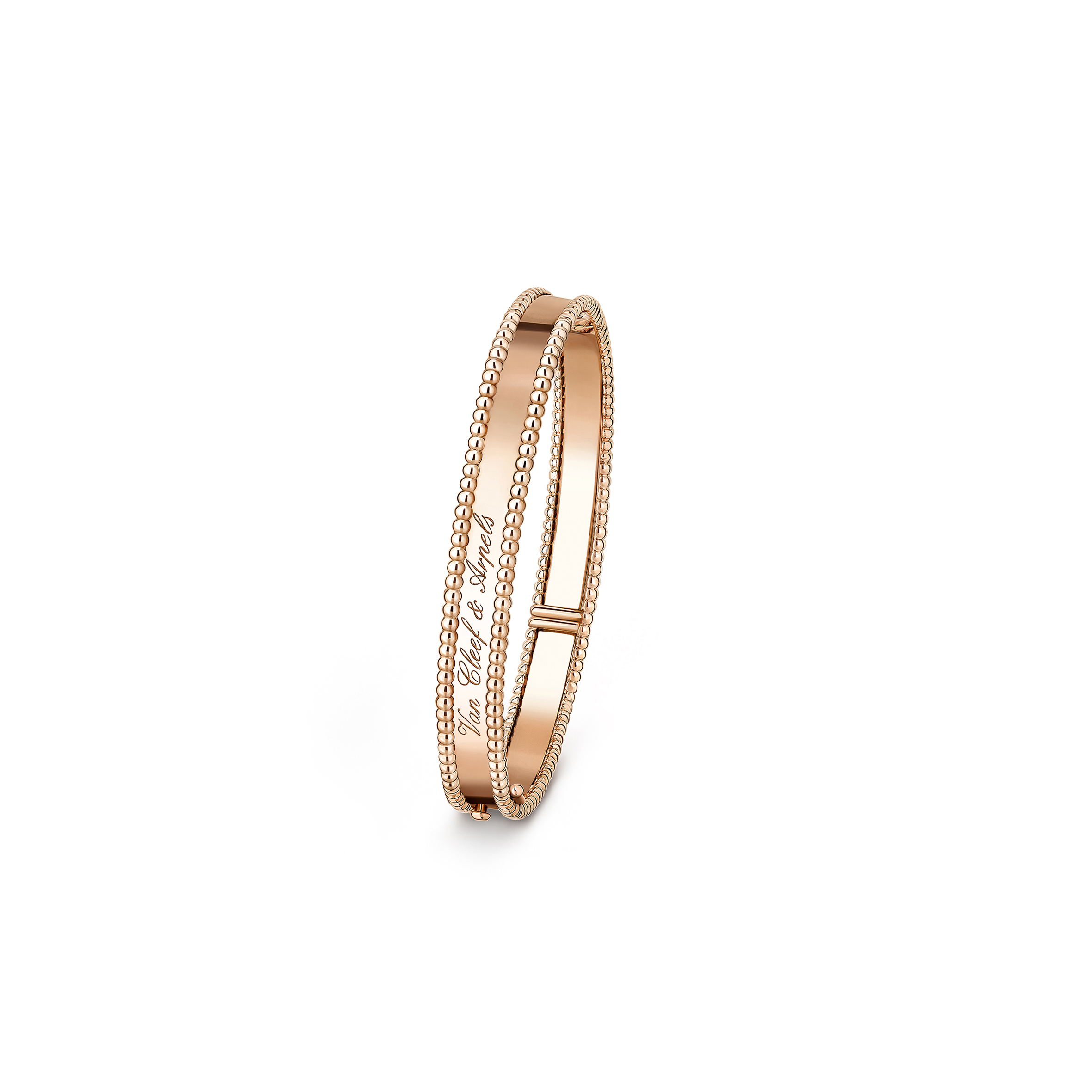 VAN CLEEF ARPELS PERLÉE SIGNATURE BRACELET, MEDIUM MODEL - ROSE GOLD  VCARP3K700